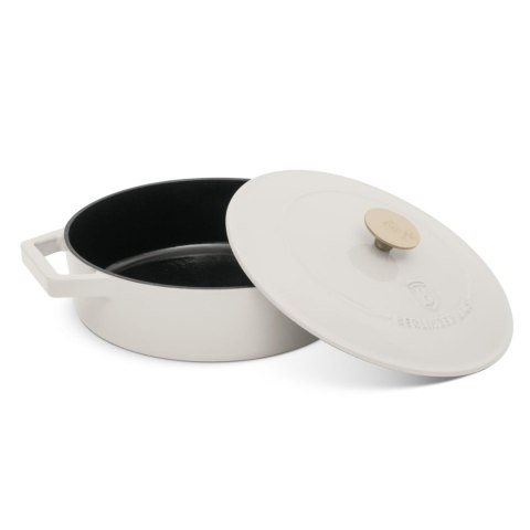 EMALIOWANY NISKI GARNEK ŻELIWNY 2.57L 26CM BERLINGER HAUS STRONG MOLD SAHARA BH-6530 EMALIOWANY NISKI GARNEK ŻELIWNY 2.57L 26CM BERLINGER HAUS STRONG MOLD SAHARA BH-6530