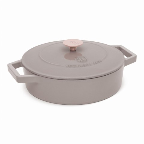 EMALIOWANY NISKI GARNEK ŻELIWNY 2.57L 26CM BERLINGER HAUS STRONG MOLD TAUPE BH-6527 EMALIOWANY NISKI GARNEK ŻELIWNY 2.57L 26CM BERLINGER HAUS STRONG MOLD TAUPE BH-6527