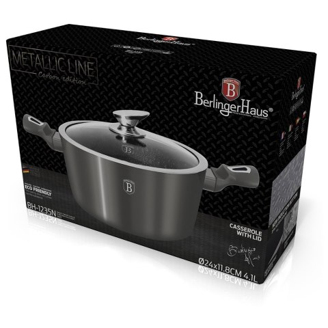 GARNEK 6.5L 28CM BERLINGER HAUS METALLIC LINE CARBON BH-1236-N GARNEK 6.5L 28CM BERLINGER HAUS METALLIC LINE CARBON BH-1236-N