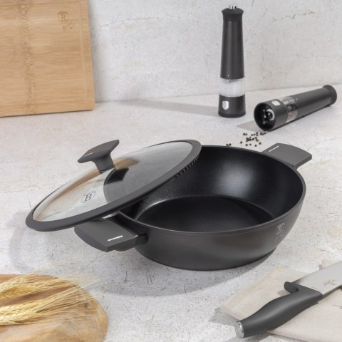 GARNEK NISKI TYTANOWY Z POKRYWKĄ 28CM 3.8L BERLINGER HAUS ANTRACIT BH-8128 GARNEK NISKI TYTANOWY Z POKRYWKĄ 28CM 3.8L BERLINGER HAUS ANTRACIT BH-8128