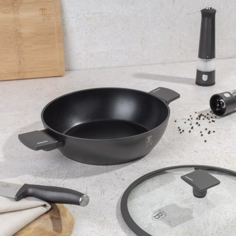 GARNEK NISKI TYTANOWY Z POKRYWKĄ 28CM 3.8L BERLINGER HAUS ANTRACIT BH-8128 GARNEK NISKI TYTANOWY Z POKRYWKĄ 28CM 3.8L BERLINGER HAUS ANTRACIT BH-8128