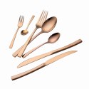 KOMPLET SZTUĆCÓW 42-ELE DLA 6 OSÓB BŁYSZCZĄCE RÓŻOWE ZŁOTO BERLINGER HAUS ROSE GOLD BH-3087