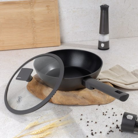 PATELNIA GŁĘBOKA TYTANOWA Z POKRYWKĄ 24CM BERLINGER HAUS ANTRACIT BH-8122 PATELNIA GŁĘBOKA TYTANOWA Z POKRYWKĄ 24CM BERLINGER HAUS ANTRACIT BH-8122