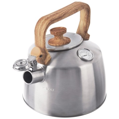 Czajnik na Gaz Indukcja z Gwizdkiem Termometrem Stalowy Solidny ORION 3,2 L Czajnik na Gaz Indukcja z Gwizdkiem Termometrem Stalowy Solidny ORION 3,2 L