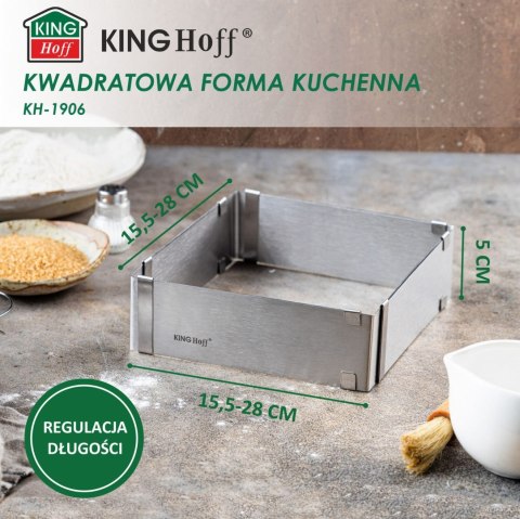 REGULOWANA FORMA DO CIASTA 28-15 X 5CM TORTOWNICA RANT CUKIERNICZY KINGHOFF KH-1906 REGULOWANA FORMA DO CIASTA 28-15 X 5CM TORTOWNICA RANT CUKIERNICZY KINGHOFF KH-1906