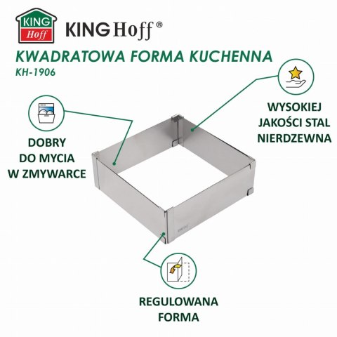 REGULOWANA FORMA DO CIASTA 28-15 X 5CM TORTOWNICA RANT CUKIERNICZY KINGHOFF KH-1906 REGULOWANA FORMA DO CIASTA 28-15 X 5CM TORTOWNICA RANT CUKIERNICZY KINGHOFF KH-1906
