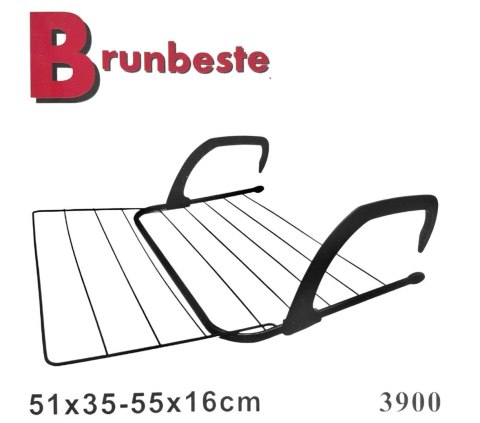 SKŁADANA SUSZARKA NA PRANIE NA GRZEJNIK KALORYFER BALKON 50 CM ROZSUWANA BRUNBESTE BB-3900 SKŁADANA SUSZARKA NA PRANIE NA GRZEJNIK KALORYFER BALKON 50 CM ROZSUWANA BRUNBESTE BB-3900