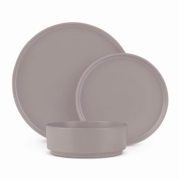 ZASTAWA STOŁOWA SERWIS KOMPLET TALERZY NACZYŃ 18 ELE DLA 6 OSÓB BERLINGER HAUS TAUPE BH-10006