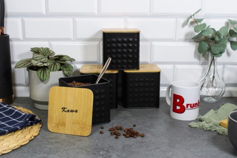 ZESTAW 4 POJEMNIKÓW KAWA HERBATA CUKIER SÓL BRUNBESTE BB-4261 (NAPISY PL) ZESTAW 4 POJEMNIKÓW KAWA HERBATA CUKIER SÓL BRUNBESTE BB-4261 (NAPISY PL)