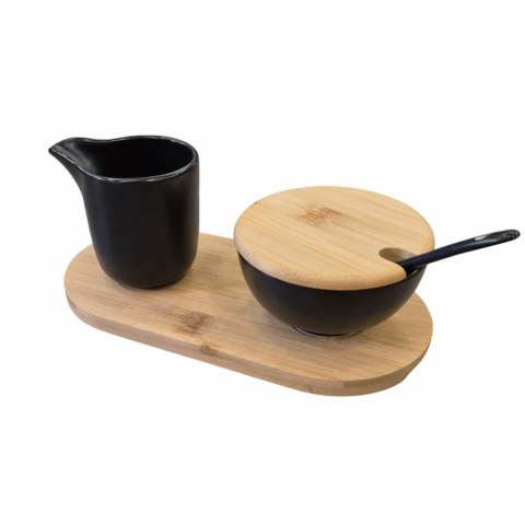 ZESTAW CERAMICZNA CUKIERNICZKA I MLECZNIK NA BAMBUSOWEJ PODSTAWCE BRUNBESTE BB-4503 ZESTAW CERAMICZNA CUKIERNICZKA I MLECZNIK NA BAMBUSOWEJ PODSTAWCE BRUNBESTE BB-4503