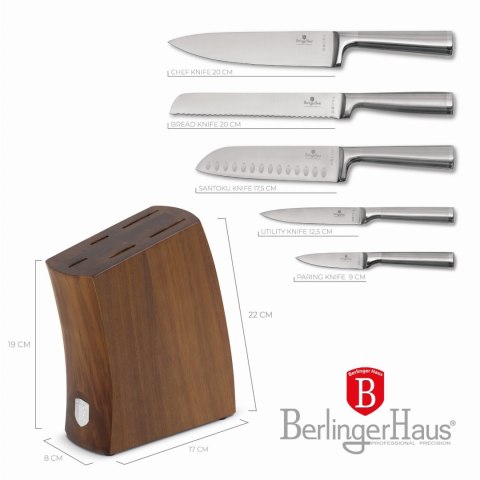ZESTAW NOŻY W BLOKU 6 ELE BERLINGER HAUS ANTRACIT BH-3124 ZESTAW NOŻY W BLOKU 6 ELE BERLINGER HAUS ANTRACIT BH-3124