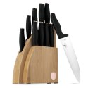 ZESTAW NOŻY W BLOKU BAMBUSOWYM 10-ELE BERLINGER HAUS BLACK ROSE BH-2760