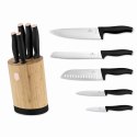 ZESTAW NOŻY W BLOKU BAMBUSOWYM 6-ELE BERLINGER HAUS BLACK ROSE BH-2752