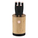 ZESTAW NOŻY W BLOKU BAMBUSOWYM 6-ELE BERLINGER HAUS BLACK ROSE BH-2752