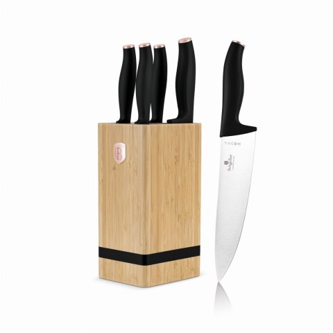 ZESTAW NOŻY W BLOKU BAMBUSOWYM 6-ELE BERLINGER HAUS BLACK ROSE BH-2970 ZESTAW NOŻY W BLOKU BAMBUSOWYM 6-ELE BERLINGER HAUS BLACK ROSE BH-2970
