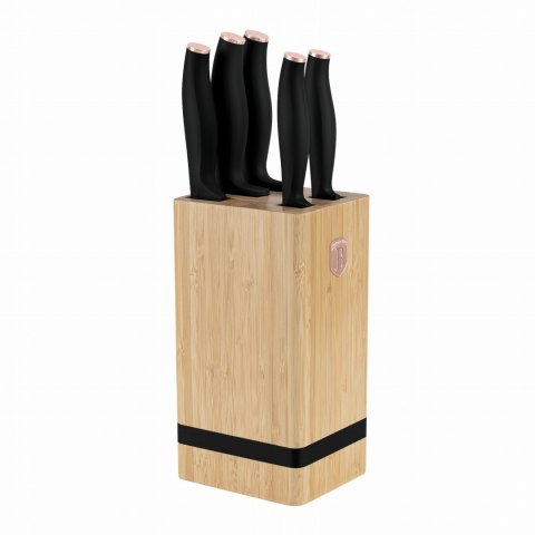 ZESTAW NOŻY W BLOKU BAMBUSOWYM 6-ELE BERLINGER HAUS BLACK ROSE BH-2970 ZESTAW NOŻY W BLOKU BAMBUSOWYM 6-ELE BERLINGER HAUS BLACK ROSE BH-2970
