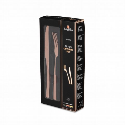 ZESTAW SZTUĆCÓW DO STEKÓW I MIĘS 12-ELE DLA 6 OSÓB BŁYSZCZĄCE RÓŻOWE ZŁOTO BERLINGER HAUS ROSE GOLD BH-3088 ZESTAW SZTUĆCÓW DO STEKÓW I MIĘS 12-ELE DLA 6 OSÓB BŁYSZCZĄCE RÓŻOWE ZŁOTO BERLINGER HAUS ROSE GOLD BH-3088