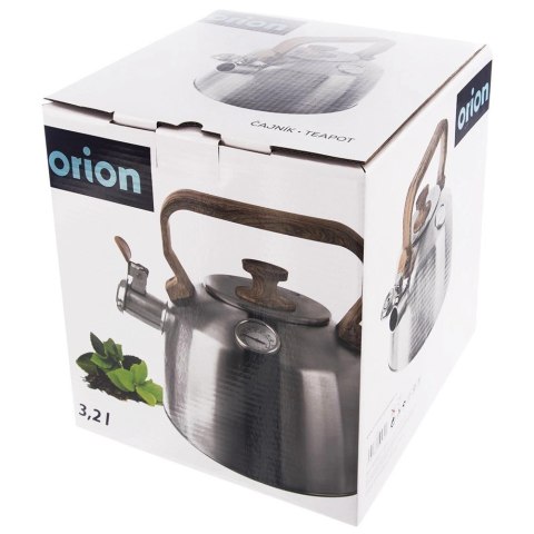 Czajnik na Gaz Indukcja z Gwizdkiem Termometrem Stalowy Solidny ORION 3,2 L Czajnik na Gaz Indukcja z Gwizdkiem Termometrem Stalowy Solidny ORION 3,2 L