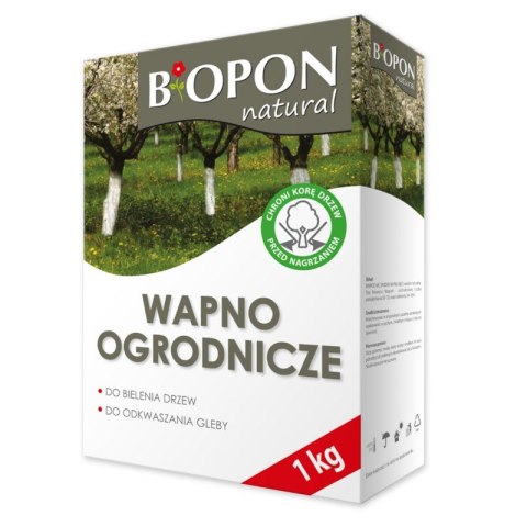 BIOPON Wapno ogrodnicze do Bielenia drzew i Odkwaszania gleby 1kg BIOPON Wapno ogrodnicze do Bielenia drzew i Odkwaszania gleby 1kg