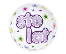 Balon Foliowy urodzinowy, Sto Lat, 46 cm Godan