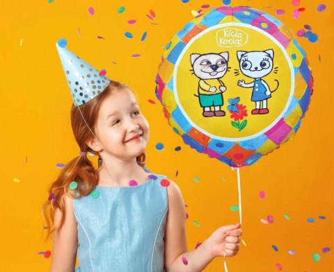 Balon foliowy Bajka Kicia Kocia i Pacek, 18 cali, 46cm Godan Balon foliowy Bajka Kicia Kocia i Pacek, 18 cali, 46cm Godan