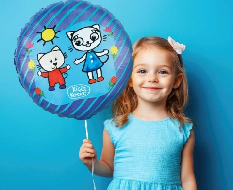 Balon foliowy Kicia Kocia i Nunuś, 18 cali, 46cm Godan Balon foliowy Kicia Kocia i Nunuś, 18 cali, 46cm Godan