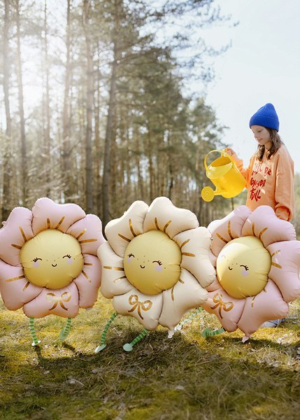 Balon foliowy Kwiatek, Stokrotka - rumiany różowy, 104x104 cm Partydeco Balon foliowy Kwiatek, Stokrotka - rumiany różowy, 104x104 cm Partydeco