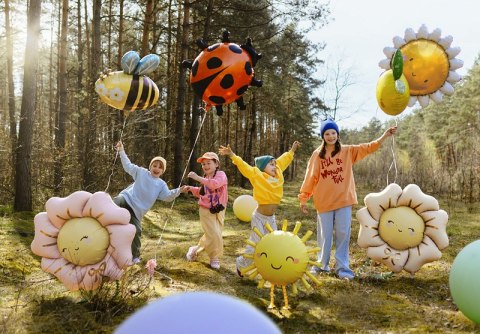 Balon foliowy Kwiatek, Stokrotka - rumiany różowy, 104x104 cm Partydeco Balon foliowy Kwiatek, Stokrotka - rumiany różowy, 104x104 cm Partydeco
