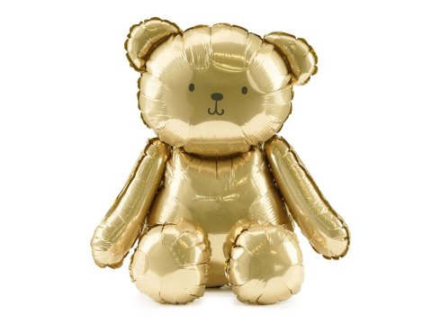 Balon foliowy Miś - Złoty, 43x53 cm Partydeco Balon foliowy Miś - Złoty, 43x53 cm Partydeco