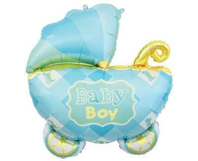 Balon foliowy WÓZEK, Baby Boy, baby shower - 60 cm Godan Balon foliowy WÓZEK, Baby Boy, baby shower - 60 cm Godan