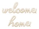 Balon foliowy napis "Welcome Home" - cappuccino, beżowy, 335x71 cm Partydeco