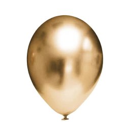 Balony lateksowe Chrome złoty, 30cm, 100 szt. Flowballoons