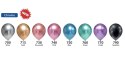 Balony lateksowe Chrome złoty, 30cm, 50 szt. Flowballoons