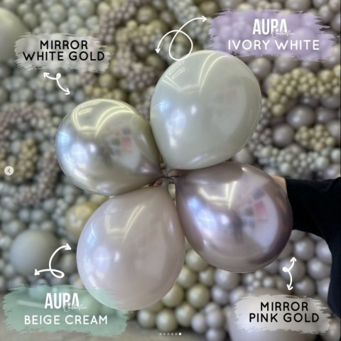 Balony lateksowe Kalisan AURA Beige Cream, beżowe, kremowe, 30cm, 50szt. Kalisan Balony lateksowe Kalisan AURA Beige Cream, beżowe, kremowe, 30cm, 50szt. Kalisan