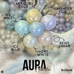 Balony lateksowe Kalisan AURA Ice Blue, niebieskie, 60cm, 2szt. Kalisan