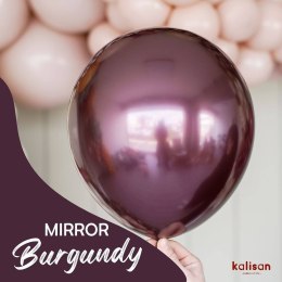 Balony lateksowe Kalisan Mirror Burgundy, 30 cm, 50 szt. Kalisan