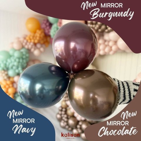 Balony lateksowe Kalisan Mirror Burgundy, 30 cm, 50 szt. Kalisan Balony lateksowe Kalisan Mirror Burgundy, 30 cm, 50 szt. Kalisan