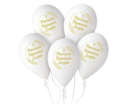Balony lateksowe, Pierwsza Komunia kłosy, 30 cm, 25 szt Gemar
