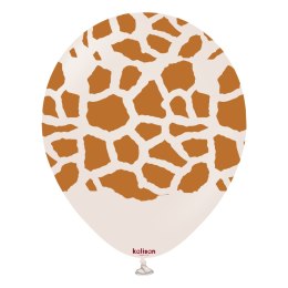 Balony lateksowe Safari Giraffe White Sand, żyrafa, 30 cm, 25 szt. Kalisan
