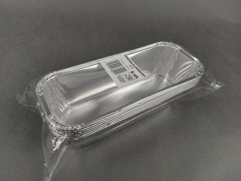 Foremki aluminiowe na pasztet 5szt. 20x8x4 | NR 8 Foremki aluminiowe na pasztet 5szt. 20x8x4 | NR 8