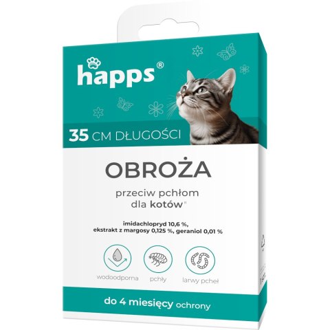 Obroża przeciw pchłom dla kota - happs Obroża przeciw pchłom dla kota - happs