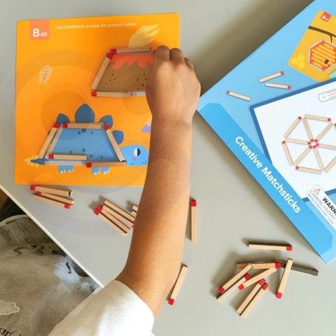 TOOKY TOY Drewniana Układanka Montessori Gra Logiczna Łamigłówki Zapałki Magnetyczne dla Dzieci 58 el. TOOKY TOY Drewniana Układanka Montessori Gra Logiczna Łamigłówki Zapałki Magnetyczne dla Dzieci 58 el.