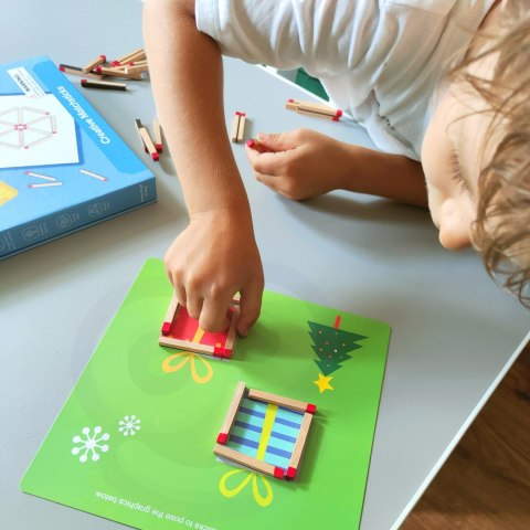 TOOKY TOY Drewniana Układanka Montessori Gra Logiczna Łamigłówki Zapałki Magnetyczne dla Dzieci 58 el. TOOKY TOY Drewniana Układanka Montessori Gra Logiczna Łamigłówki Zapałki Magnetyczne dla Dzieci 58 el.