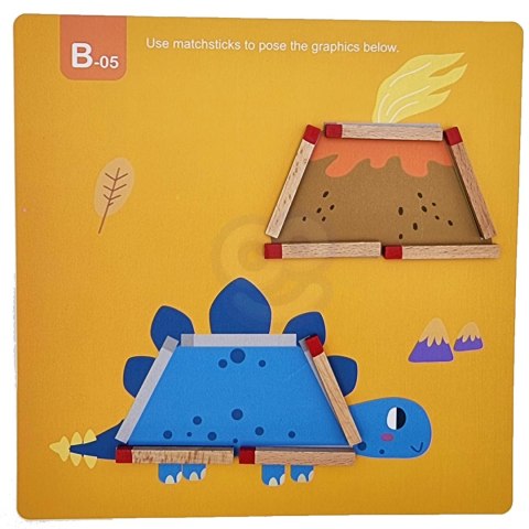 TOOKY TOY Drewniana Układanka Montessori Gra Logiczna Łamigłówki Zapałki Magnetyczne dla Dzieci 58 el. TOOKY TOY Drewniana Układanka Montessori Gra Logiczna Łamigłówki Zapałki Magnetyczne dla Dzieci 58 el.