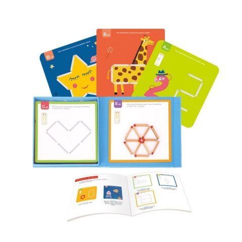 TOOKY TOY Drewniana Układanka Montessori Gra Logiczna Łamigłówki Zapałki Magnetyczne dla Dzieci 58 el. TOOKY TOY Drewniana Układanka Montessori Gra Logiczna Łamigłówki Zapałki Magnetyczne dla Dzieci 58 el.