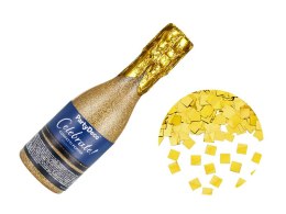 Tuba z konfetti Szampan, złoty, 20.5 cm Partydeco