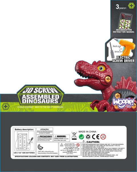 WOOPIE Dinozaur do Skręcania Zestaw Konstrukcyjny + Wiertarka 31 el. WOOPIE Dinozaur do Skręcania Zestaw Konstrukcyjny + Wiertarka 31 el.