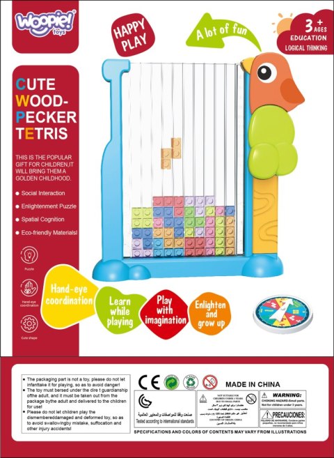 WOOPIE Gra Edukacyjna Tetris Kolorowe Klocki WOOPIE Gra Edukacyjna Tetris Kolorowe Klocki