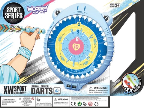 WOOPIE Magnetyczna Gra w Rzutki Bezpieczna Dart Tarcza Wesoły Rekinek WOOPIE Magnetyczna Gra w Rzutki Bezpieczna Dart Tarcza Wesoły Rekinek