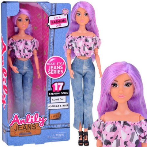 Anlily lalka z długimi pastelowymi włosami w jeansach ZA5305 Anlily lalka z długimi pastelowymi włosami w jeansach ZA5305